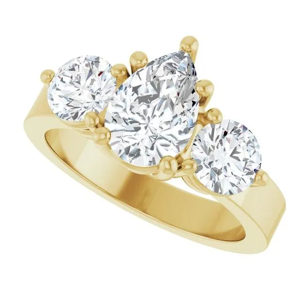 Three-Stone Engagement Ring Image 5 Austin's Fine Diamonds & Jewelry Lyndhurst, NJ