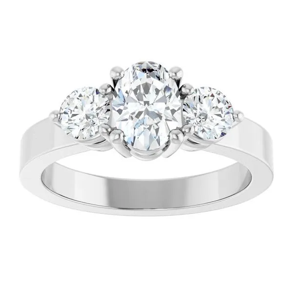 Three-Stone Engagement Ring Image 3 Clater Jewelers Louisville, KY