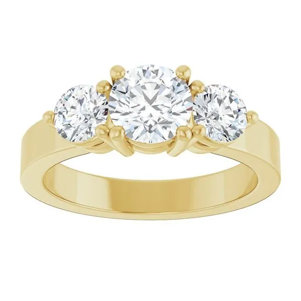Three-Stone Engagement Ring Image 3 Collard Jewelers League City, TX