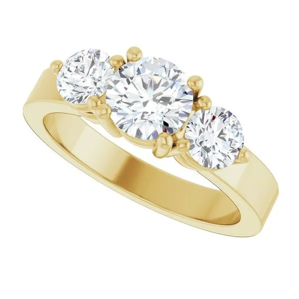 Three-Stone Engagement Ring Image 5 Arezzo Jewelers Elmwood Park, IL