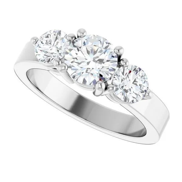Three-Stone Engagement Ring Image 5 Arezzo Jewelers Elmwood Park, IL