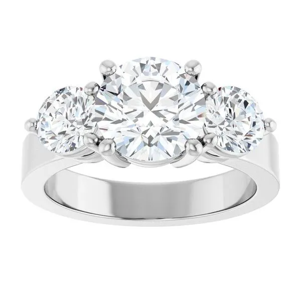 Three-Stone Engagement Ring Image 3 Arezzo Jewelers Elmwood Park, IL