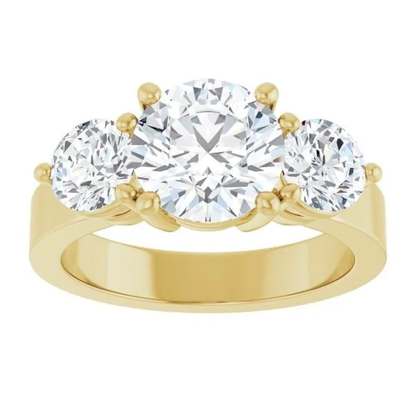 Three-Stone Engagement Ring Image 3 Vulcan's Forge LLC KANSAS CITY, MO