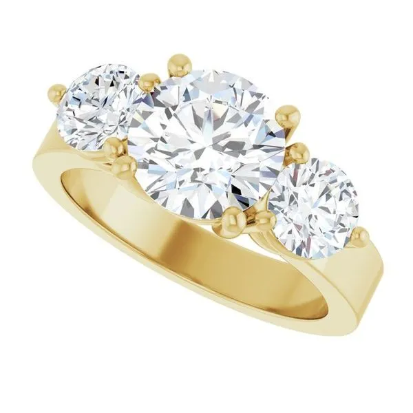 Three-Stone Engagement Ring Image 5 Vulcan's Forge LLC KANSAS CITY, MO