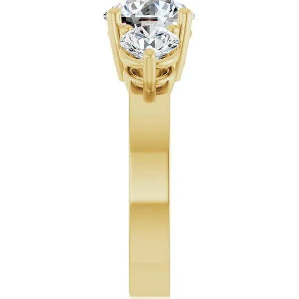 Three-Stone Engagement Ring Image 4 Arezzo Jewelers Elmwood Park, IL