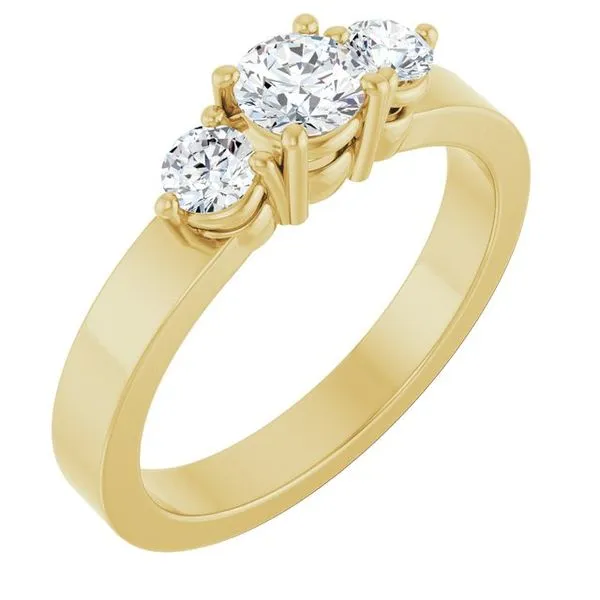 Three-Stone Engagement Ring Clater Jewelers Louisville, KY