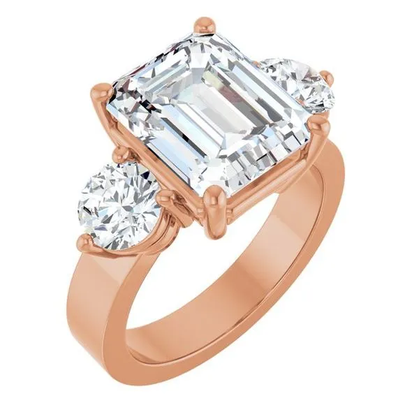 Three-Stone Engagement Ring The Ring Austin Round Rock, TX