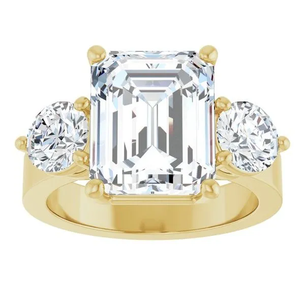 Three-Stone Engagement Ring Image 3 Collard Jewelers League City, TX