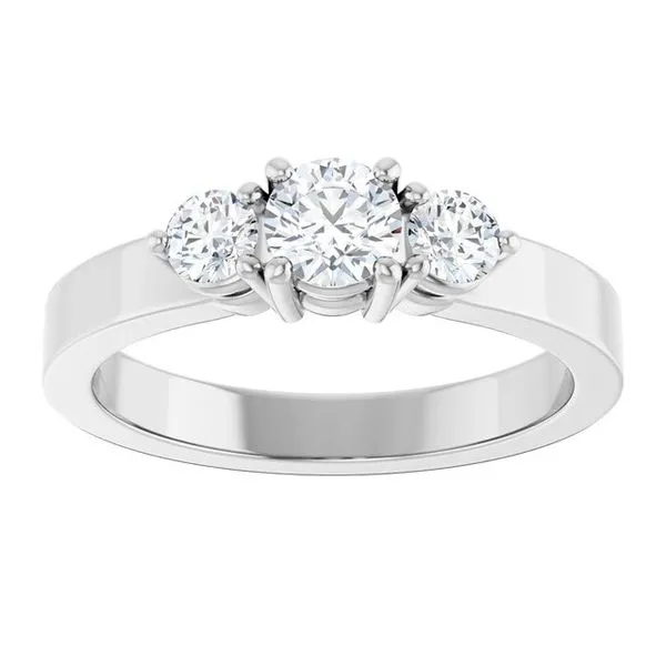 Three-Stone Engagement Ring Image 3 The Ring Austin Round Rock, TX