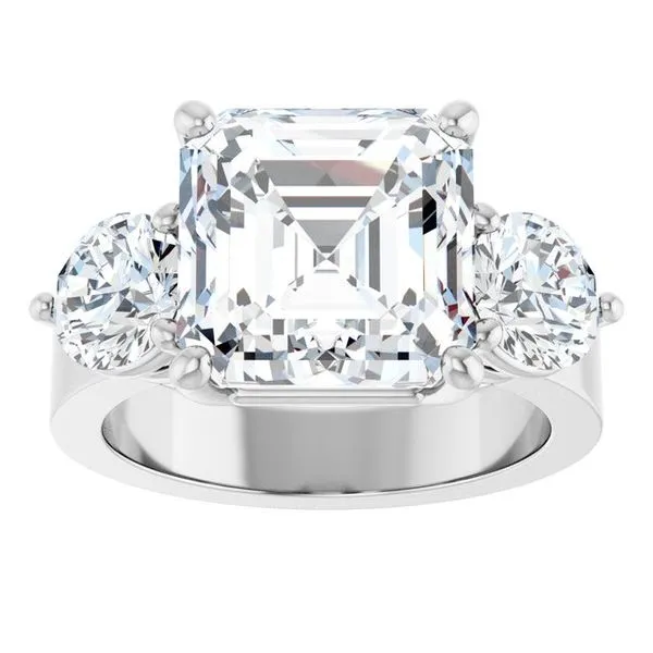 Three-Stone Engagement Ring Image 3 Northwood Jewelers Northwood, OH