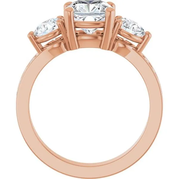 Three-Stone Engagement Ring Image 2 Arezzo Jewelers Elmwood Park, IL