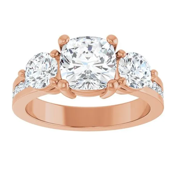 Three-Stone Engagement Ring Image 3 Arezzo Jewelers Elmwood Park, IL
