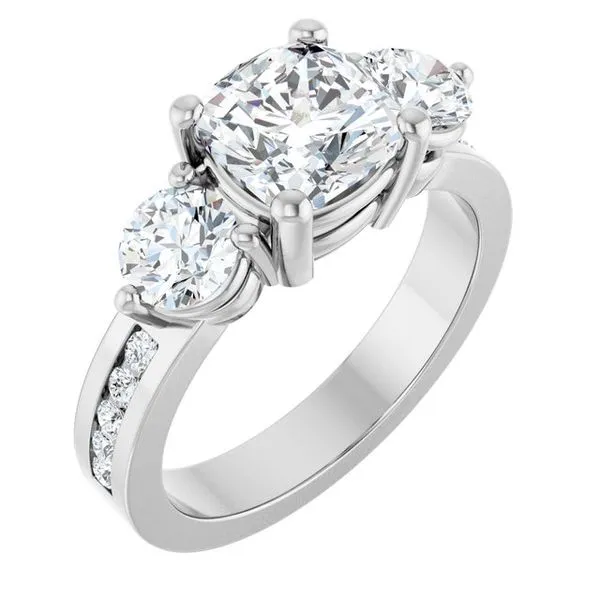 Three-Stone Engagement Ring Arezzo Jewelers Elmwood Park, IL