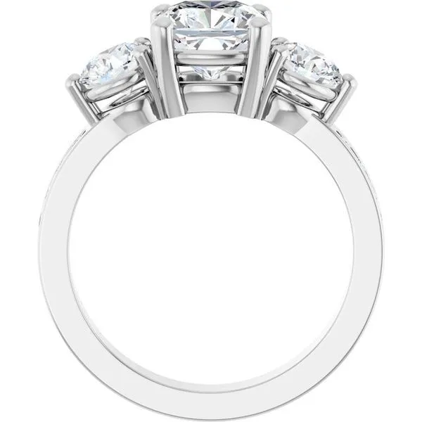 Three-Stone Engagement Ring Image 2 J. West Jewelers Round Rock, TX