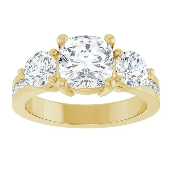 Three-Stone Engagement Ring Image 3 Clater Jewelers Louisville, KY