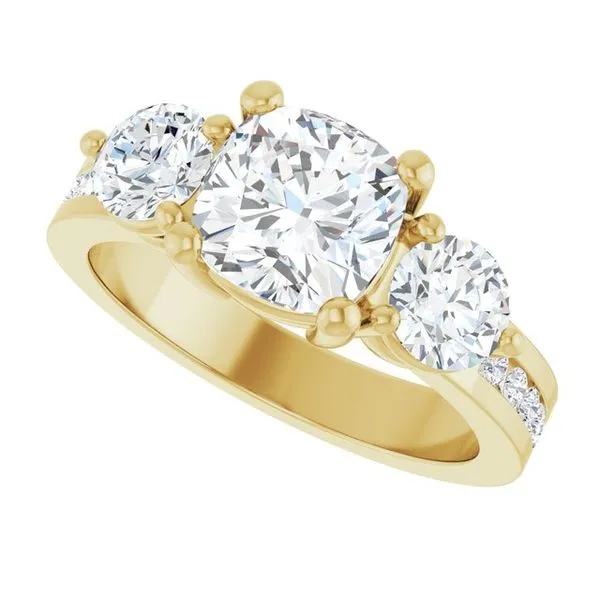 Three-Stone Engagement Ring Image 5 Jimmy Smith Jewelers Decatur, AL