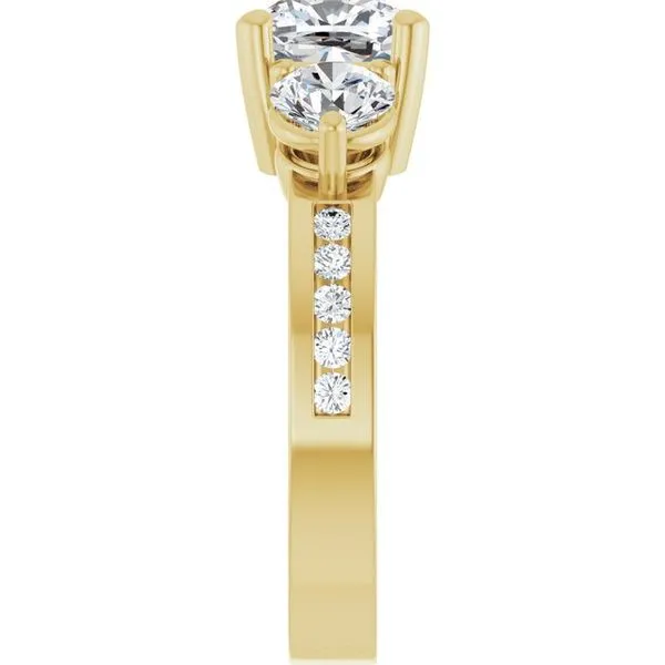 Three-Stone Engagement Ring Image 4 Arezzo Jewelers Elmwood Park, IL