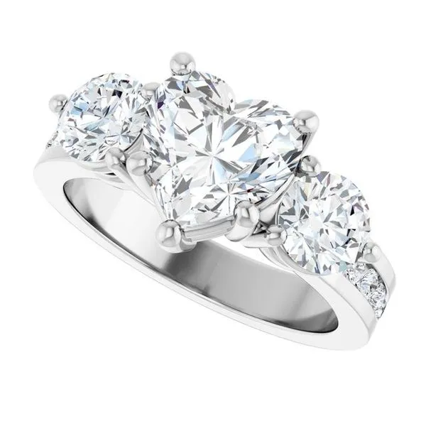 Three-Stone Engagement Ring Image 5 Jimmy Smith Jewelers Decatur, AL