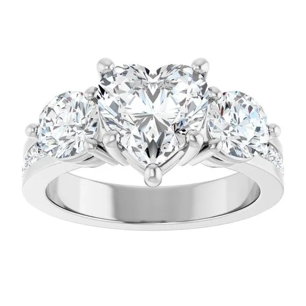 Three-Stone Engagement Ring Image 3 Northwood Jewelers Northwood, OH