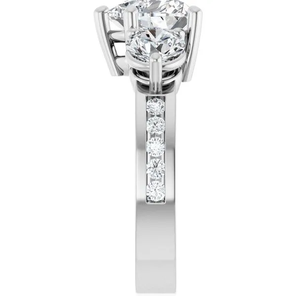 Three-Stone Engagement Ring Image 4 Clater Jewelers Louisville, KY