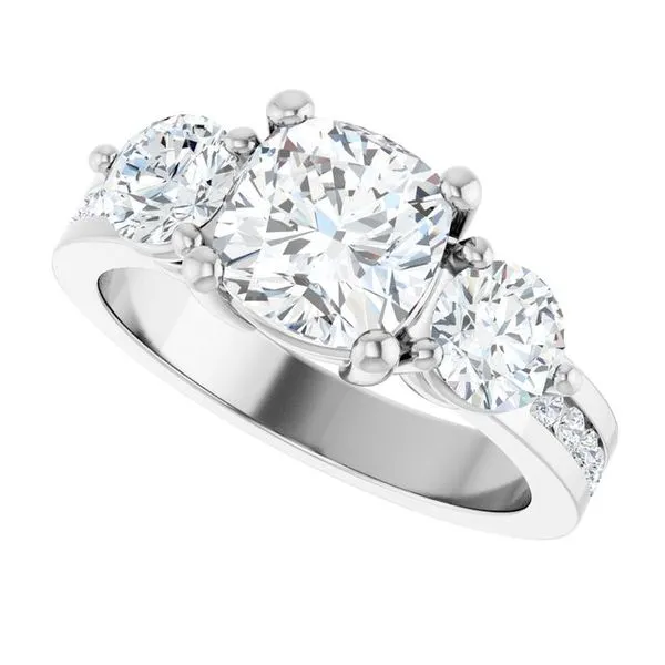 Three-Stone Engagement Ring Image 5 The Ring Austin Round Rock, TX