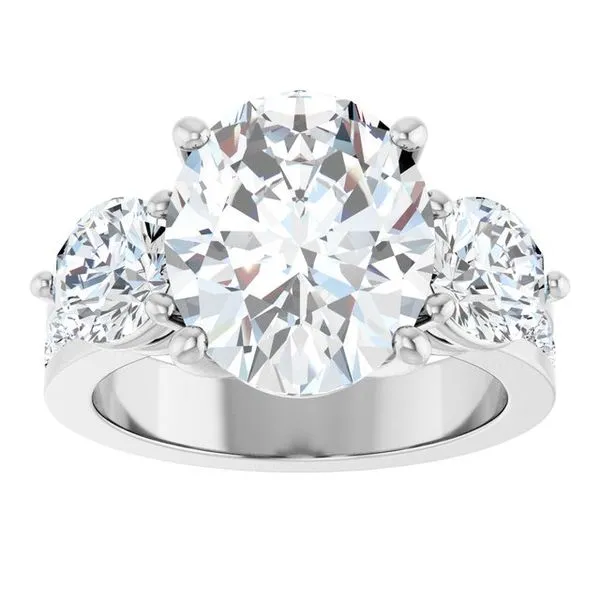 Three-Stone Engagement Ring Image 3 Jimmy Smith Jewelers Decatur, AL