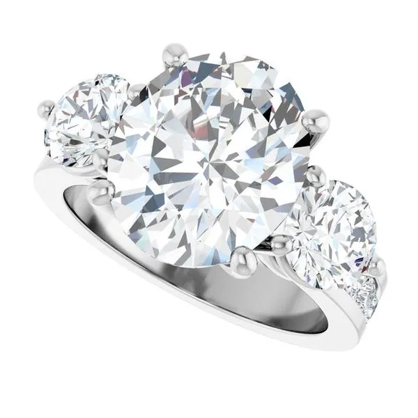 Three-Stone Engagement Ring Image 5 Jimmy Smith Jewelers Decatur, AL