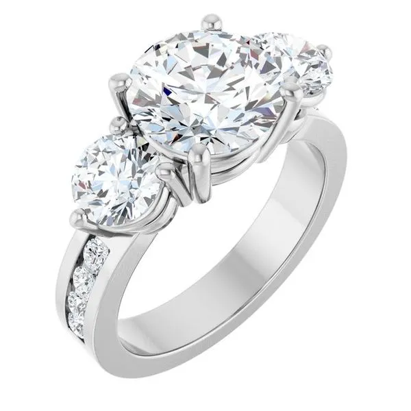 Three-Stone Engagement Ring J. West Jewelers Round Rock, TX