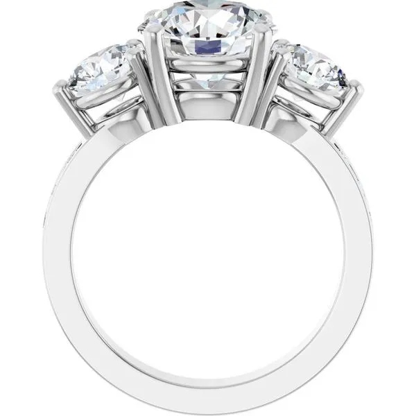 Three-Stone Engagement Ring Image 2 Jimmy Smith Jewelers Decatur, AL