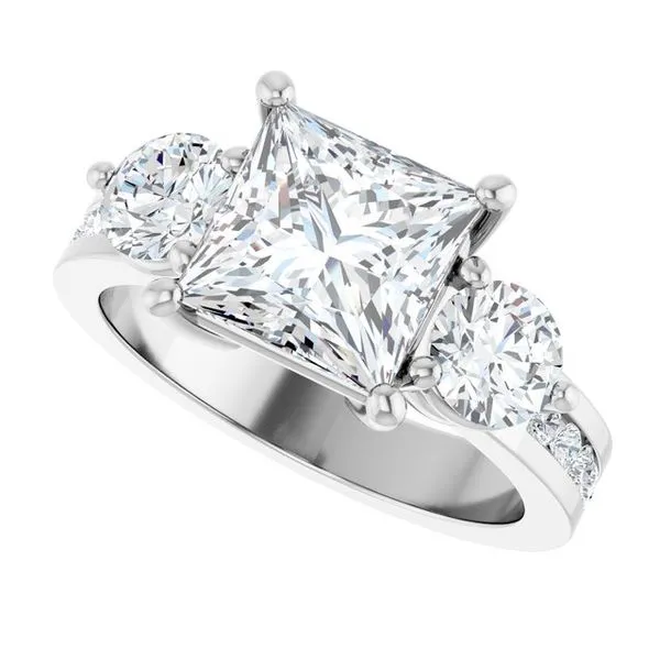 Three-Stone Engagement Ring Image 5 Jimmy Smith Jewelers Decatur, AL