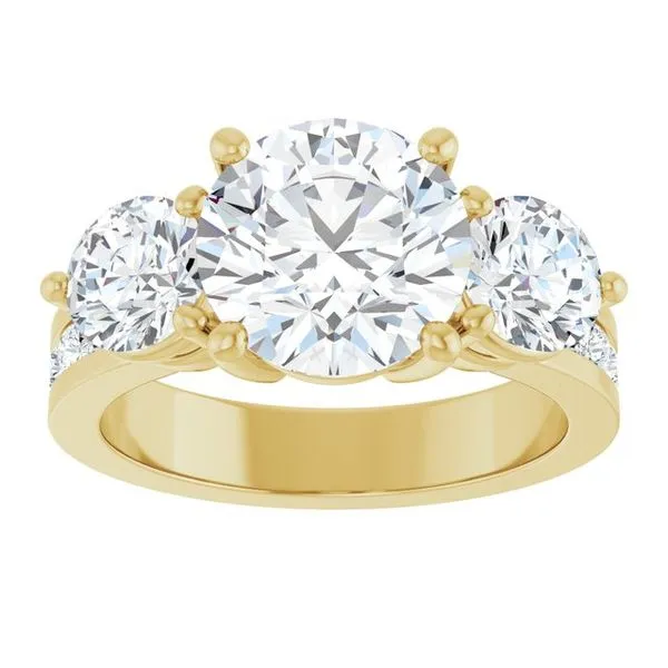 Three-Stone Engagement Ring Image 3 The Ring Austin Round Rock, TX