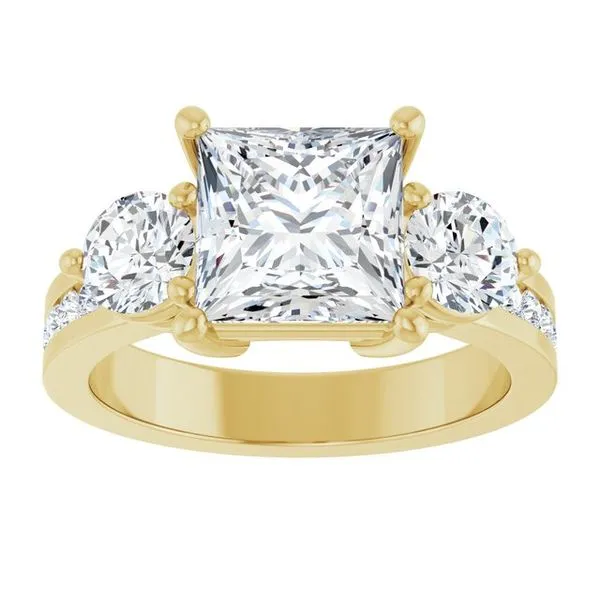 Three-Stone Engagement Ring Image 3 Northwood Jewelers Northwood, OH