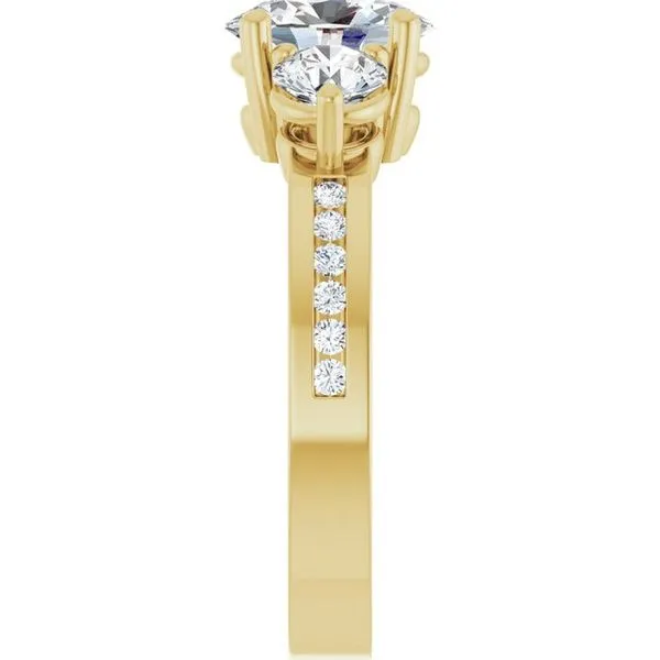 Three-Stone Engagement Ring Image 4 Arezzo Jewelers Elmwood Park, IL