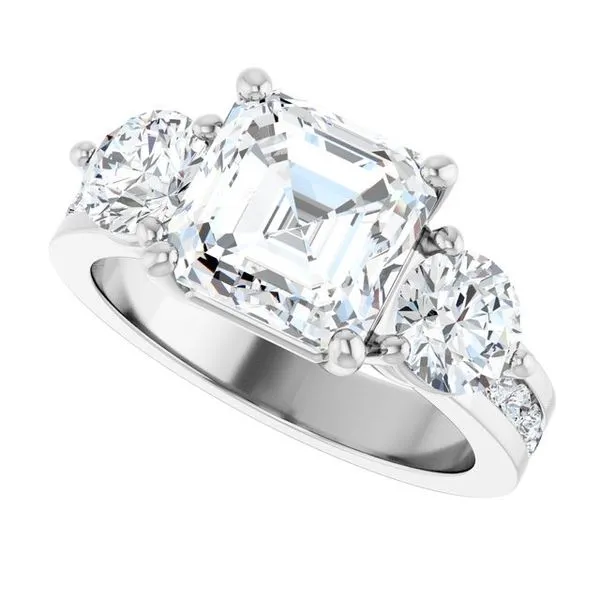 Three-Stone Engagement Ring Image 5 Paul James Jewelers Angels Camp, CA