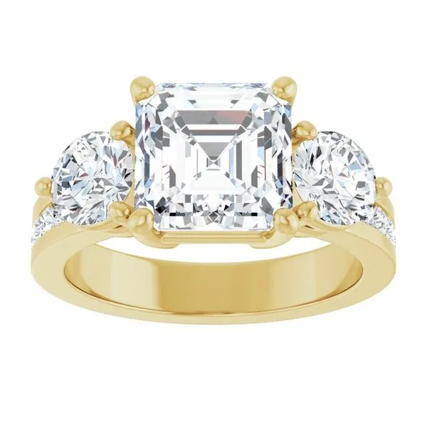Three-Stone Engagement Ring Image 3 Arezzo Jewelers Elmwood Park, IL