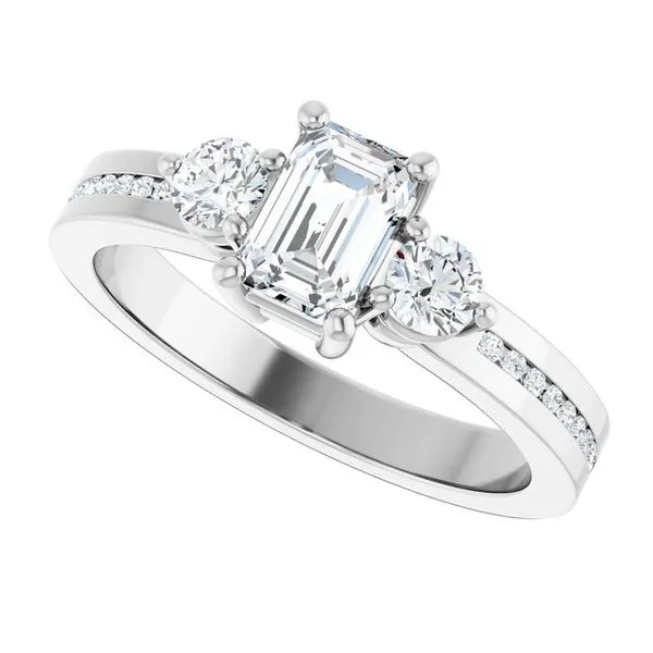 Three-Stone Engagement Ring Image 5 Northwood Jewelers Northwood, OH