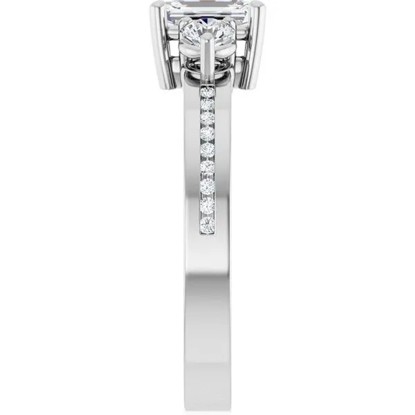 Three-Stone Engagement Ring Image 4 Arezzo Jewelers Elmwood Park, IL