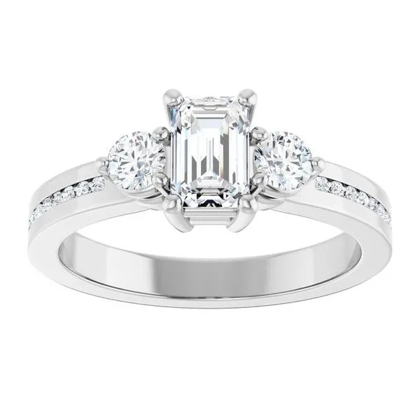 Three-Stone Engagement Ring Image 3 Northwood Jewelers Northwood, OH