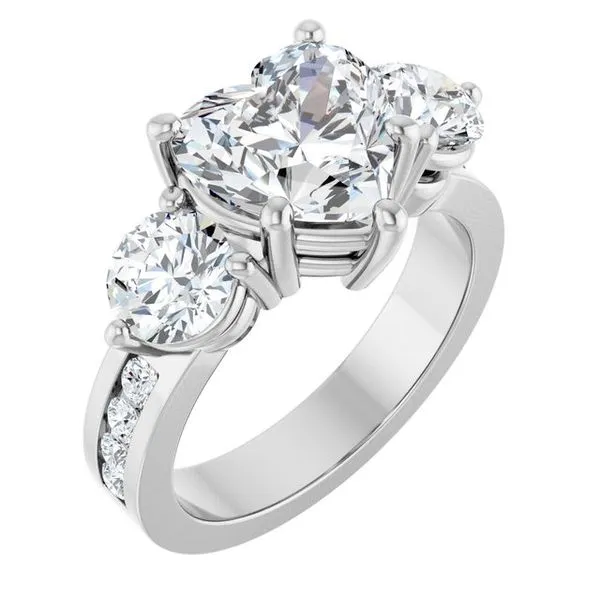 Three-Stone Engagement Ring Collard Jewelers League City, TX