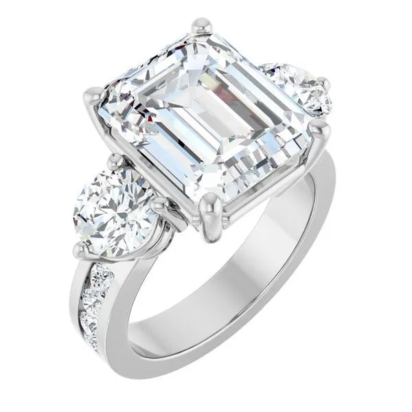 Three-Stone Engagement Ring The Ring Austin Round Rock, TX