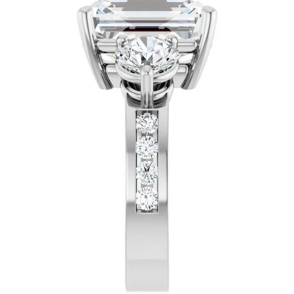 Three-Stone Engagement Ring Image 4 Arezzo Jewelers Elmwood Park, IL