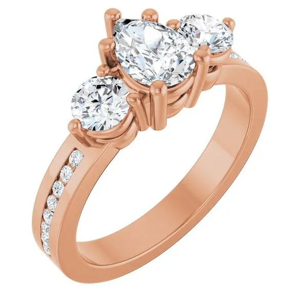 Three-Stone Engagement Ring House of Silva Wooster, OH