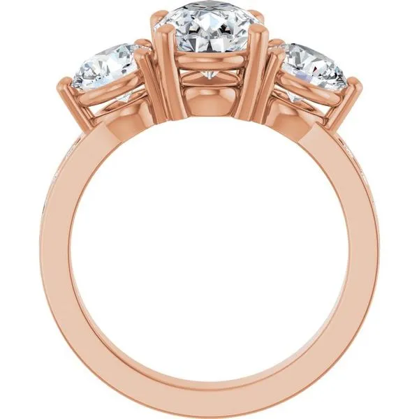 Three-Stone Engagement Ring Image 2 Arezzo Jewelers Elmwood Park, IL