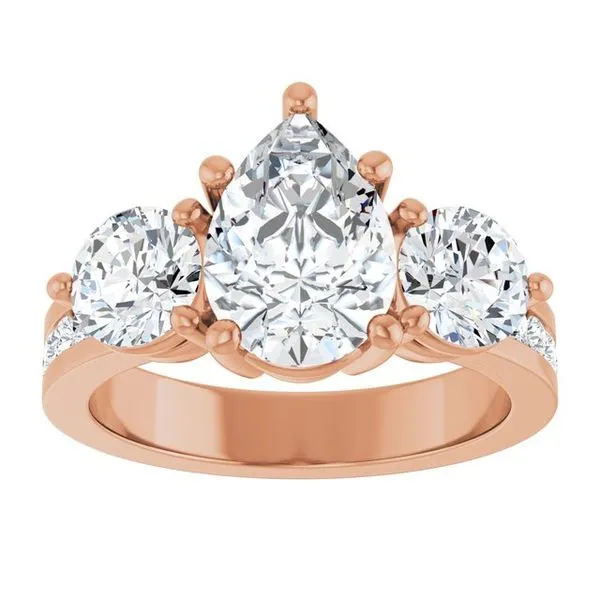 Three-Stone Engagement Ring Image 3 Northwood Jewelers Northwood, OH