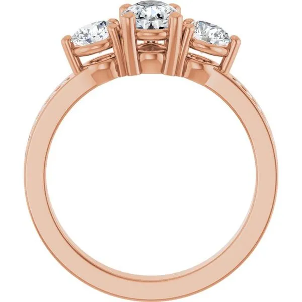 Three-Stone Engagement Ring Image 2 Clater Jewelers Louisville, KY