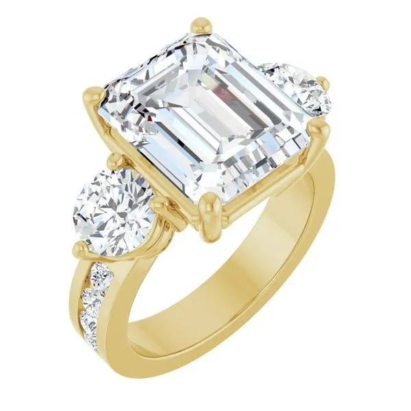 Three-Stone Engagement Ring The Ring Austin Round Rock, TX