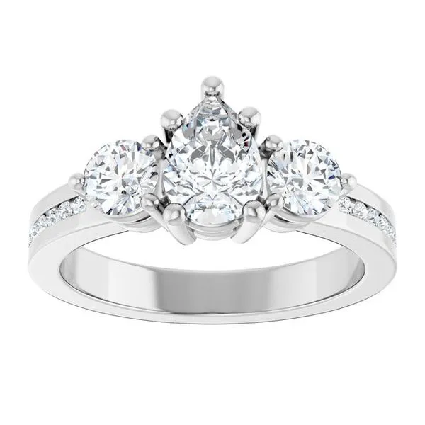 Three-Stone Engagement Ring Image 3 Shipley's Fine Jewelry Hampstead, MD