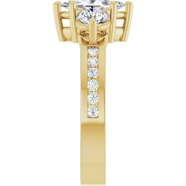 Three-Stone Engagement Ring Image 4 Clater Jewelers Louisville, KY