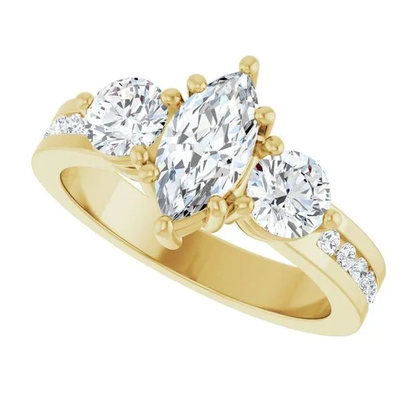 Three-Stone Engagement Ring Image 5 The Ring Austin Round Rock, TX