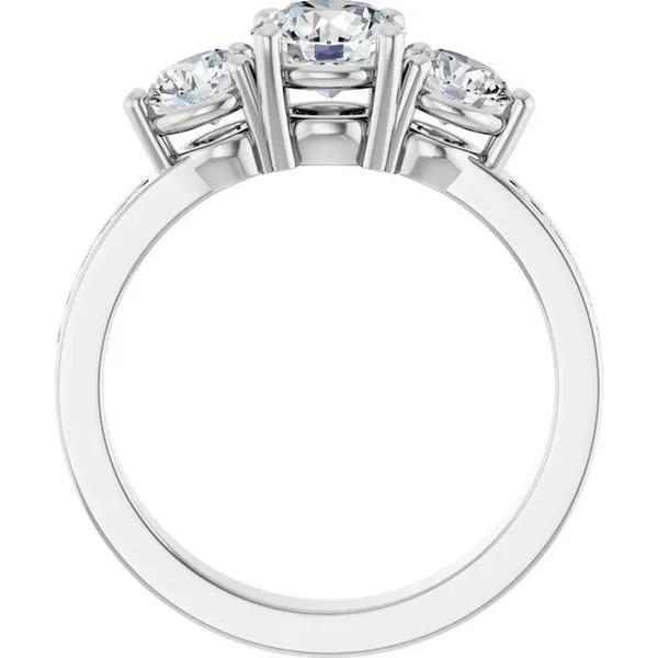 Three-Stone Engagement Ring Image 2 Arezzo Jewelers Elmwood Park, IL